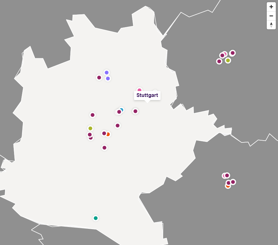 Detailansicht der Kinderschutz-Anlaufstellen im Raum Stuttgart
