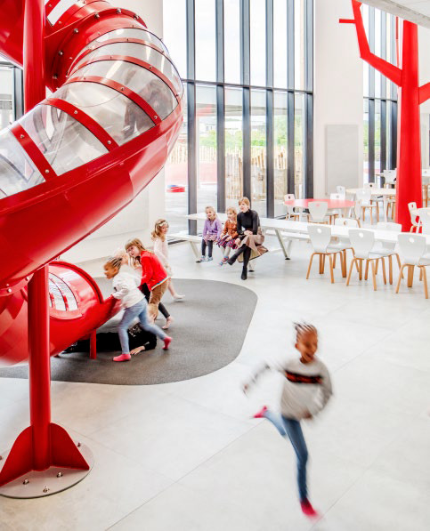 Bewegungs- und Lernzone der Public School GO auf dem Campus Zottegem