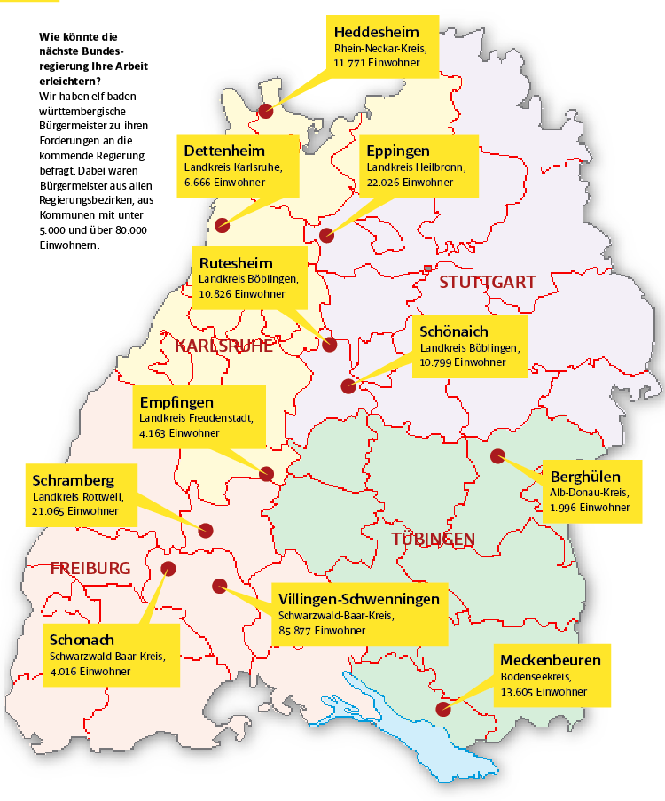 Diese Bürgermeister haben bei unserer Umfrage zur Bundestagswahl teilgenommen