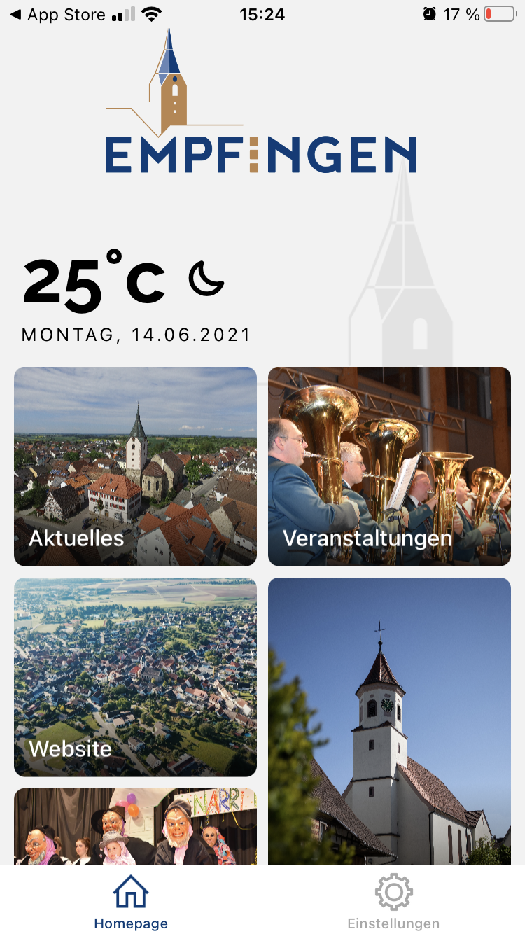 Die Empfi-App der Gemeinde Empfingen