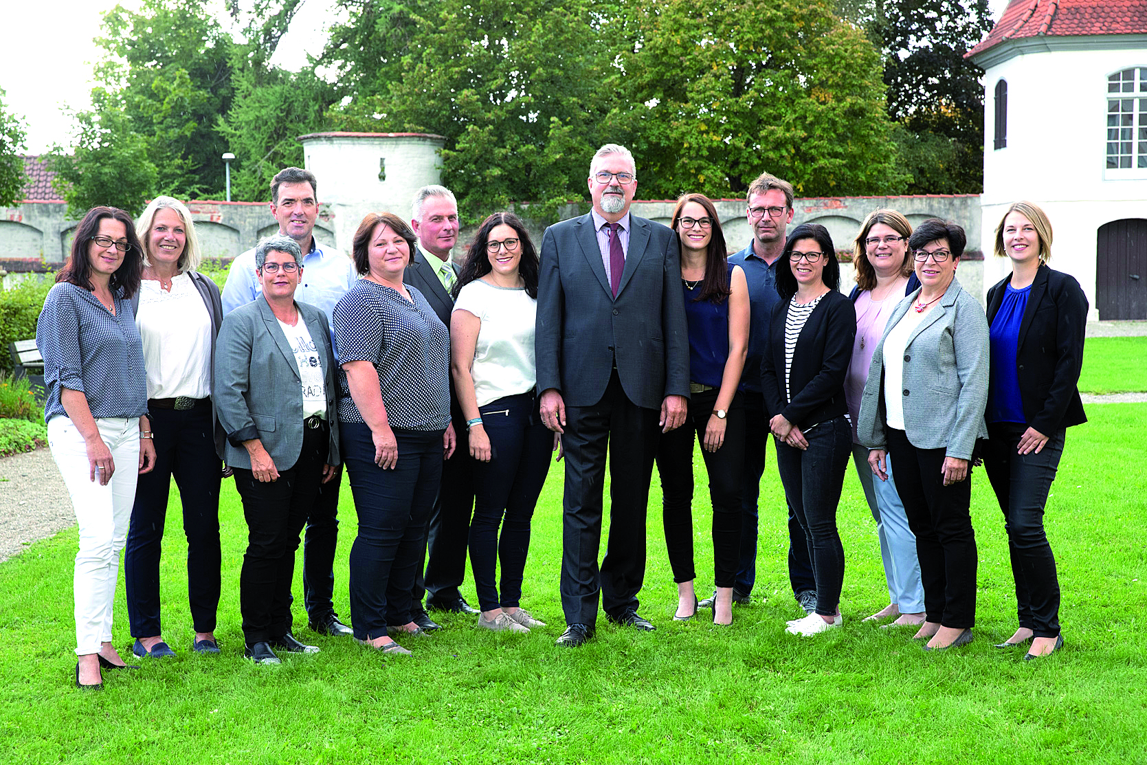Kreisimpfzentren - Das Team der Gemeindeverwaltung Ummendorf mit Bürgermeister Klaus B. Reichert