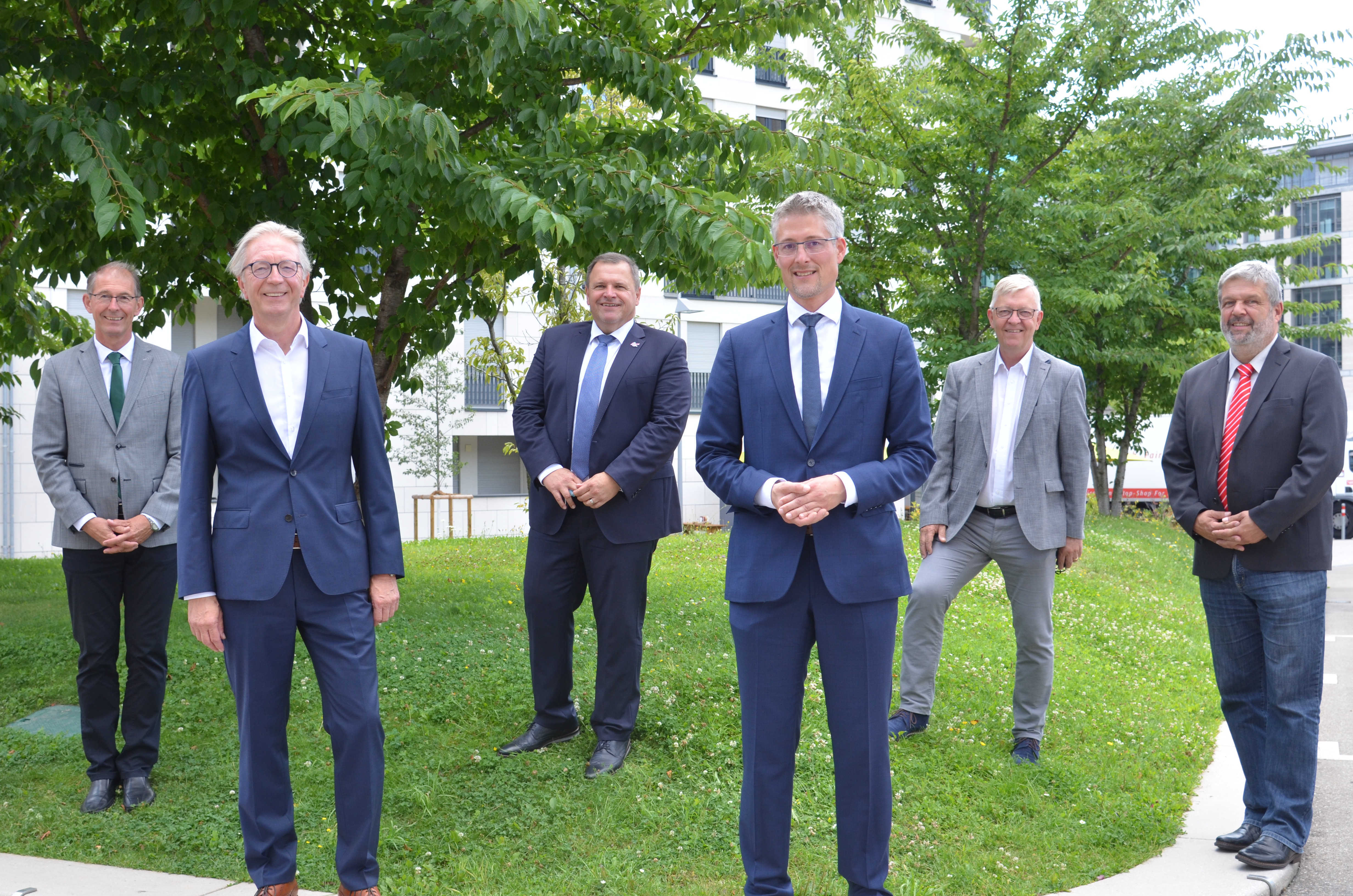 Steffen Jäger mit der Verbandsleitung des Gemeindetags Baden-Württemberg (c)Gemeindetag Baden-Württemberg