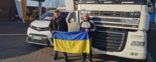 Hilfstransport der Städtepartnerschaft wegen Ukraine-Krieg
