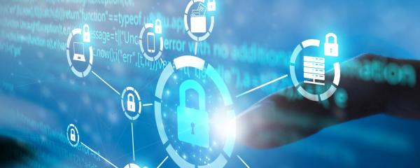 Digitale Darstellung vernetzter Cybersicherheit