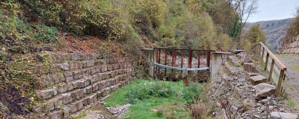 Bauliche Hochwasserschutzanlage in Braunsbach